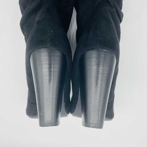 SOLD Report Indio Mid Calf Slouchy Western Black Boots Microfiber Suede Size … - Picture 11 of 11